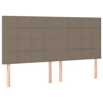 Produktbild von vidaXL Kopfteil Taupe 160x5x118/128 cm Stoff