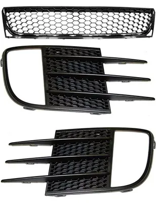 Produktbild von SET Lüftungsgitter GRILL GITTER Stoßstange vorne Für VW GOLF VI 5K 10.2008 - 12.2012 GTI GTD
