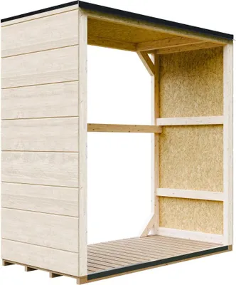 Image de Abri de jardin en bois 1,14 m² - 75 x 153 x H159 cm - TIMBELA M980-1-TERRA BROWN