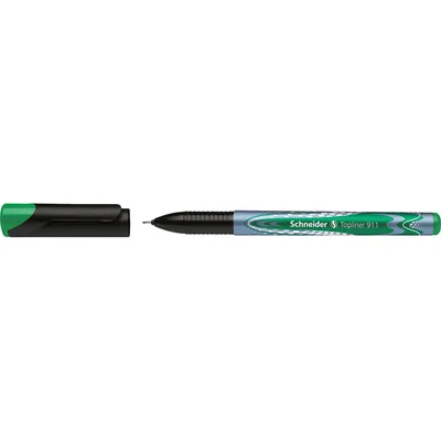 Produktbild von Schneider Schreibgeräte Topliner 911, Grün, Medium, Schwarz, Grün, Rund, 0,4 mm, Kunststoff