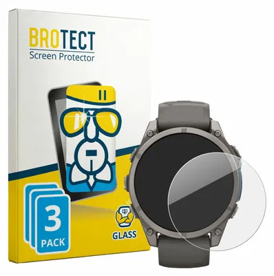 Produktbild von 3x BROTECT Schutzglas für Garmin Fenix 9 (47 mm) Displayschutz 9H Glas klar transparent