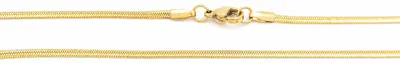 Produktbild von Vintageparts Schlangenkette Edelstahl 304 goldfarben 45 cm, 1 Stück
