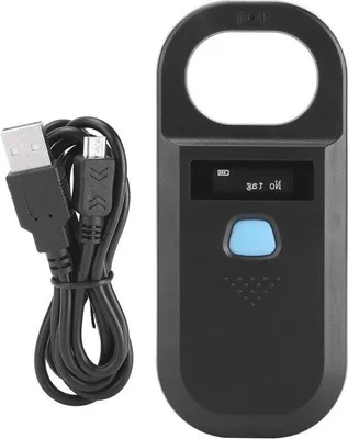 Immagine prodotto di Scanner per microchip per animali, portatile, nero, ISO 11784