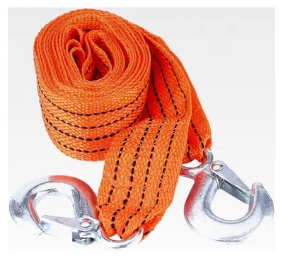 Produktbild von Abschleppseil, 4m mit Haken, 3 Tonnen, Orange, Nylon, für PKW und Geländewagen