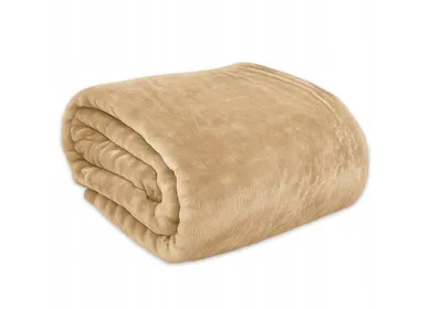 Obrázek produktu pro Velmi silná akrylová deka 160×200 cm, měkká a hřejivá, přehoz, béžová