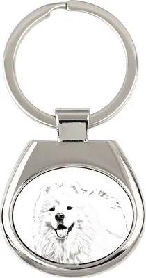 Immagine prodotto di Samojed - portachiavi con cane, portachiavi con stampa, ciondolo personalizzato del marchio Art-Dog