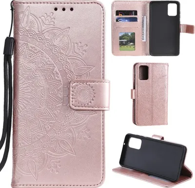 Obrázek produktu pro Pouzdro pro Samsung Galaxy A41 Pouzdro na mobilní telefon Flip Case Cover Bag Mandala Rosegold