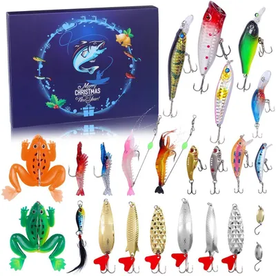 Produktbild von Adventskalender Angeln 2026 für Männer, 24 Tage Angelzubehör Set