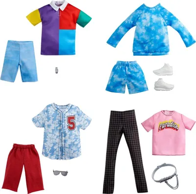 Obrázek produktu pro Barbie Fashionistas GWC31, Sada oblečení pro panenky, 3 rok/roky