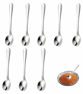 8 Espressolöffel, Edelstahl, 7,5 cm, spülmaschinenfest