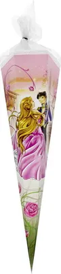Produktbild von Schultüte / Zuckertüte / 85cm / eckig "Prinzessinpaar"