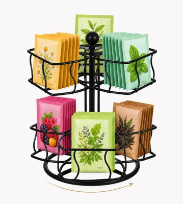 Zdjęcie produktu dla Omgoods - Obrotowy organizer na herbatę o zakresie obrotu 360 stopni, z 8 przegródkami