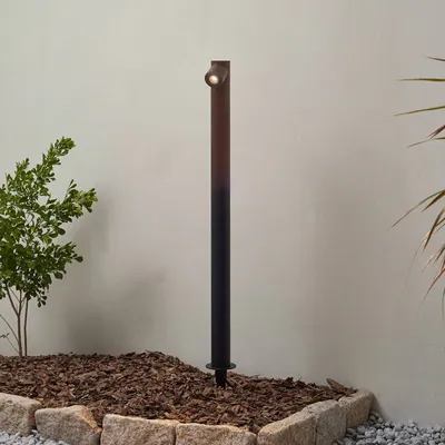 Produktbild von Lindby LED-Wegeleuchte Luzian, Höhe 80 cm, schwarz, Erdspieß