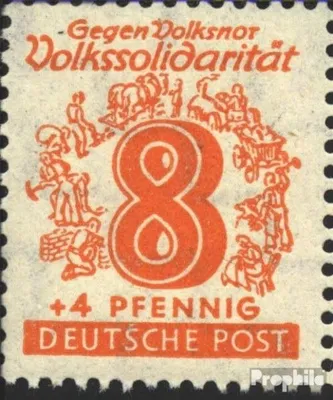 Produktbild von Briefmarken Sowjetische Zone (All.Bes.) 1946 Mi 142I, Volksnor statt Volksnot postfrisch Volkssolidarität