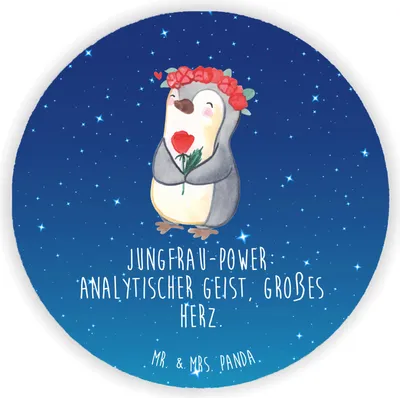 Produktbild von Mr. & Mrs. Panda magnet Jungfrau Astrologie - Sternenhimmel Blau - Geschenk, Tierkreiszeichen, Kühlschrankmagnet, Geburtstagsgeschenk, Sternzeichen, whiteboardmagnet