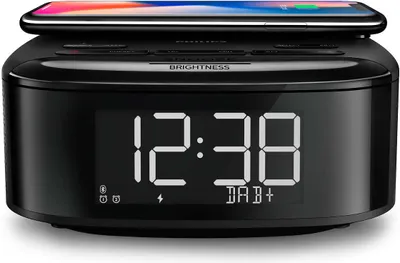 Produktbild von Philips R7705/10 Radiowecker DAB+/UKW Digitalradio (Bluetooth, Doppelter Alarm, Sleep Timer, Automatische Zeitsynchronisierung, Batteriesicherung, Ladegerät für Mobiltelefone)