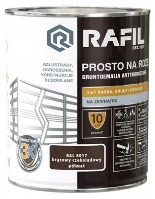 Produktbild von 3in1 Rostschutz-Metallfarbe direkt auf Rost RAL 8017 Schokobraun halbmat 0,75L