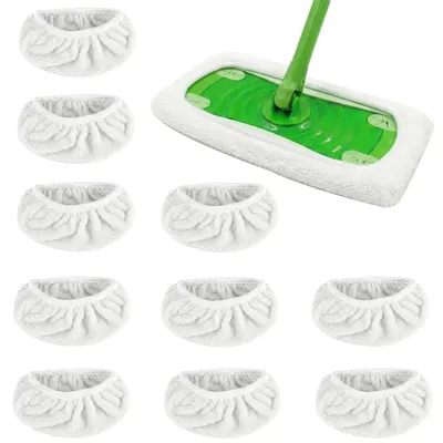 Produktbild von Set mit 10 wiederverwendbaren Mikrofaser-Bodenwischertücher für Swiffer