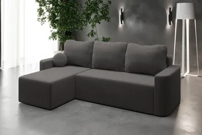 Image de AX LIVING Canapé Whimple 3 places avec fonction sommeil - largeur 240 cm, gris foncé