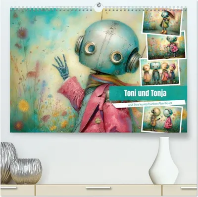 Produktbild von Toni und Tonja und ihre kunterbunten Abenteuer (hochwertiger Premium Wandkalender 2026 DIN A2 quer), Kunstdruck in Hochglanz