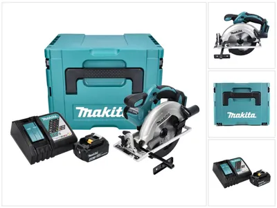 Image de Makita DSS 611 RM1J 18V Li-ion Scie Circulaire sans fil 165mm + Coffret Makpac + 1x Batterie BL1840 4,0 Ah + Chargeur DC 18 RC