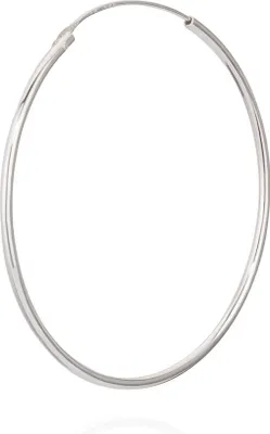 Produktbild von Einzel 925 Sterling Silber Creole Ohrring Ohrschmuck Ohrhänger 45mm 5169