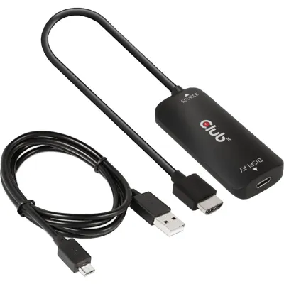 Immagine prodotto di Club3d CLUB3D Adattatore attivo da HDMI + Micro USB a USB Type-C 4K120Hz o 8K30Hz M/F
