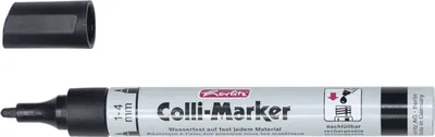 Image de Herlitz 8060105 Marqueur permanent Colli - 1 - 4 mm, noir