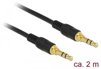 Productafbeelding van Delock 85549 DELOCK Klinkenkabel 3.5mm 3Pin St > St 2.0m schwarz