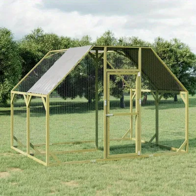 Image de Cage pour animaux - 268x200x190 cm - Acier inoxydable - Plusieurs niveaux - Pour petits animaux - Pour l'extérieur