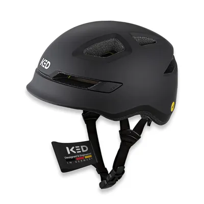 Produktbild von KED Pop II Kinder Fahrradhelm Mit Optimierter Passform Und LED Rücklicht – Verbesserte Belüftung, Helm Farbe: Pop II Black Matt Größe: 52-56 (M)
