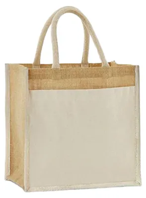 Produktbild von Westford Mill - Einkaufstasche, Gestärkte Jute LT5026 (Einheitsgröße) (Natürlich)