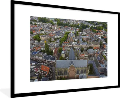 Produktbild von MuchoWow® Gerahmtes Poster Utrecht - Luft - Nachmittag 90x60 cm - Poster mit Schwarzem Bilderrahmen Wandposter Rahmen Foto Bilder - Wanddekoration - Fotos