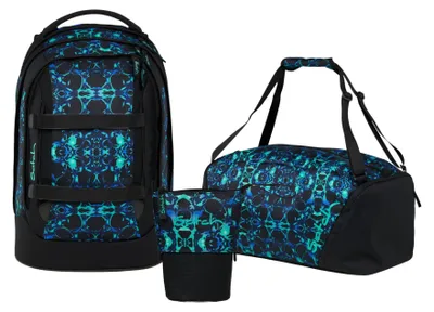 Produktbild von Satch, Schulrucksack-Set PACK Caleido Blue 3-teilig, ab 5. Klasse