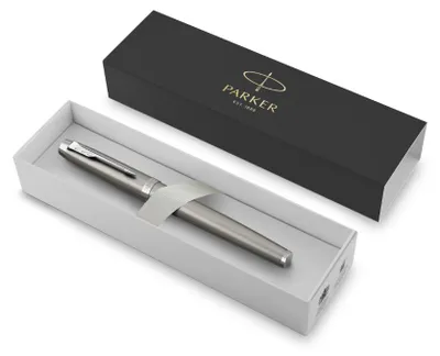 Productafbeelding van PARKER2143636 PARKER Vulpen IM Essential, roestvrij staal, met clip.