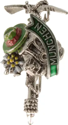 Hutanstecker Bergsteiger Abzeichen von Hut-Breiter in silber