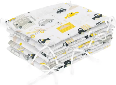 Produktbild von Amilian Bettumrandung Babybett Baby Kinder Nestchen Kantenschutz Bettnestchen Kopfumrandung für Laufstall Bettausstattung Bettschlange 360 cm