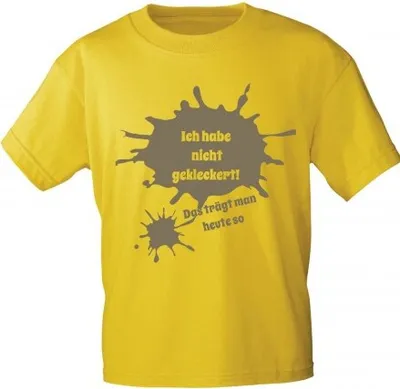 Produktbild von Kinder T-Shirt mit Aufdruck - Ich habe nicht gekleckert ... - 08155 - gelb - Gr. 86-164 Größe - 122/128