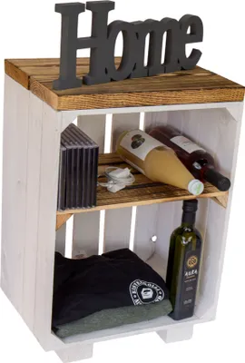 Produktbild von Nachttisch Ablagetisch Neistelltisch Sitzkiste Weinkiste Regalkiste Weinregal Weinlagerung