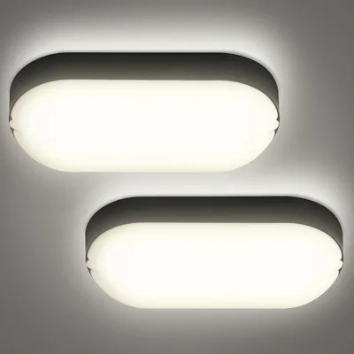 Obrázek produktu pro Jopassy 2x LED stropní svítidlo odolné proti vlhkosti Stropní svítidlo Třída ochrany IP54 Suterénní světlo Koupelnové svítidlo Svítidlo 15W