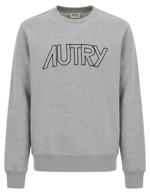 Imagen del producto de Sudadera Autry con logo icónico, modelo SWIM408M, color gris melange, para hombre