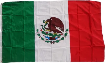 Image de Drapeau Mexique 90 x 150 cm Drapeau avec 2 oeillets 100g/m² poids du tissu Hisseflag pour mât