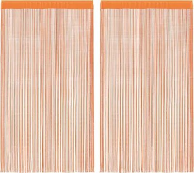 Produktbild von vidaXL Fadenvorhänge 2 Stk. Orange 100x250 cm