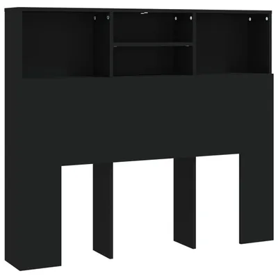 Immagine prodotto di vidaXL Testiera letto con ripiani Nero 120x19x103,5 cm