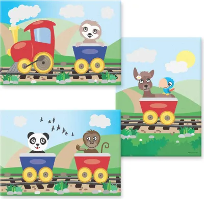 Produktbild von PRICARO Leinwand "Abenteuerreise", 20 x 30 cm, 3er Set
