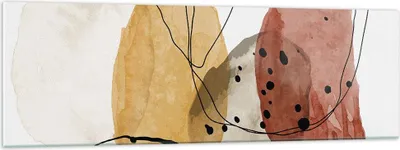 Produktbild von Bilder auf glas - Einteilig - Aquarell Abstraktion Formen - 160x50cm - Glasbilder - Wandbilder - Bilder - Wanddekoration aus Glas - Glas Bilder - Wandbild auf Glas - GAB160x50-4658