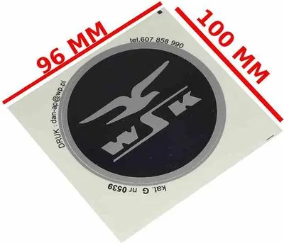 Zdjęcie produktu dla Naklejka WSK CZARNA
