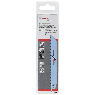 Obrázek produktu pro Bosch 2 608 657 550, Nůž pro ocasovou pilu, Trubka, Profil, Bimetalový, Modrá, 1,8 mm, 10 cm