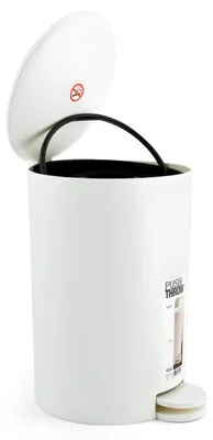 Obrázok produktu pre H&h biely polypropylénový odpadkový kôš s pedálom lt11