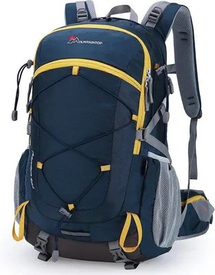 Imagen del producto de Mochila de trekking Unyqoos® de 40 litros, unisex – Fabricada en nylon/poliéster 420D, dimensiones 55 x 35 x 25 cm, peso 0,98 kg, incluye funda impermeable, cremalleras YKK, ideal para camping y viajes